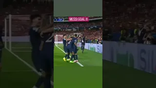 Messi Goal(Neymar Assist)PSG vs Benfica #shorts  #messi #psg #football #neymar #mbappe #fcbarcelona