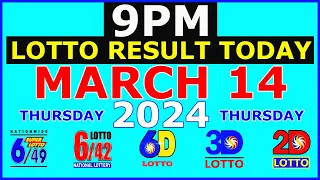 9pm Lotto Result Today March 14 2024 (Thursday)