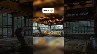 🤯 Abandoned Places Then Vs Now..😰 #abandoned #nostalgia #youtubeshorts #shorts #viral #shortsfeed