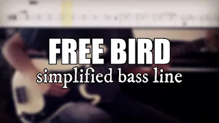 Free Bird - Lynyrd Skynyrd | Simplified bass line with tabs #34