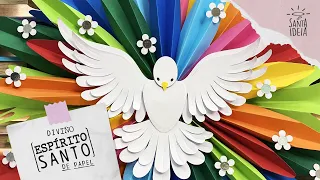 Como fazer Mandala do Divino Espírito Santo com papel colorido