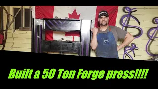 Building my 50 Ton Forge Press from start to finish!!!(43ish)