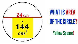 Can you find area of the circle? | (Step-by-Step explanation) | #math #maths #geometry #algebra