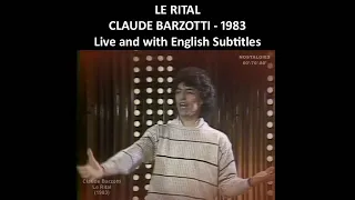 Le rital - Claude Barzotti 1983 live english subtitles