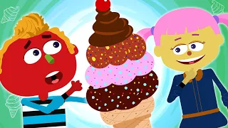 Ice Cream Song With Len and Mini + More Nursery Rhymes Songs By Teehee Town