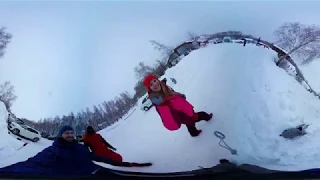 Банное. Горнолыжный курорт. Видео 360 градусов. Live in 360. Russia VR. Ski resort in Russia.