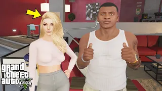 Franklin Meets The Loading Screen Girl in GTA 5 (funny)