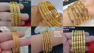 Latest  lightweight gold bangle designs