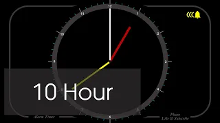 10 Hour - Analog Clock Timer & Alarm - 1080p - Countdown