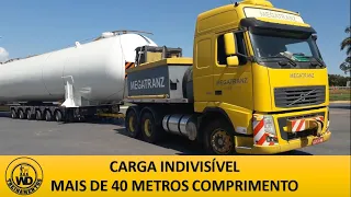 Carga indivisível mais de 50 metros comprimento