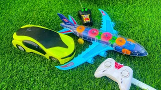 RC Helicopter and Transparent Airbus, 3D Lights Rc Car | Remote Car | Unboxing and Test