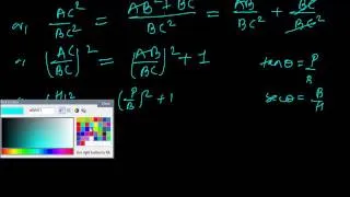 Trigonometric identity - Sec2A - Tan2A = 1  - Proof