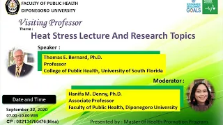 Heat Stress Lecture And Research Topics