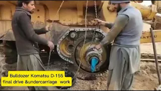 Restoration of Komatsu bulldozer D_155 final drive Assembly!! bulldozer undercarriage restoration⛓️