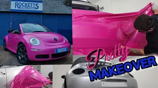 WRAPPED! Volkswagen Beetle Gets a PRETTY Makeover