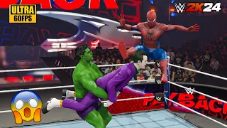 WWE 2K24 - Hulk & Spider-Man vs. Batman & Joker — Tag Team Match | Realistic ULTRA Graphics 60FPS