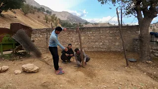 Family Project: A Nomadic Father and Children Constructing a Home for Newborn Sheep