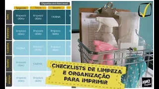 CHECKLISTS DE LIMPEZA E ORGANIZAÇÃO PARA FACILITAR A VIDA! | Organize sem Frescuras!