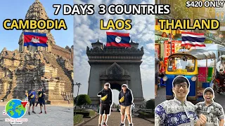 🇰🇭 🇱🇦 🇹🇭 BACKPACKING to Cambodia, Thailand & Laos by Bus | INDOCHINA Trip 2023  #travelvlog