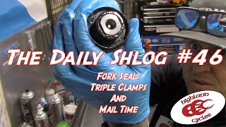 Daily Shlog #46 : Husqvarna TE300i Xplor Forks, Triple Clamps, New Product Install