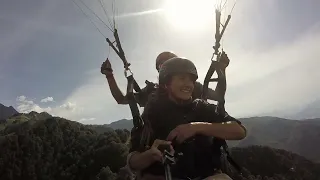 Tandem Glide with israeli girl in bir billing - Himachal pradesh