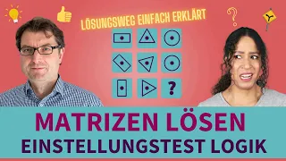 Matrizen lösen | Einstellungstest Logisches Denken trainieren #einstellungstest #logik #lernen