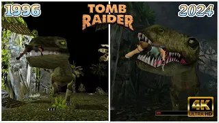 Tomb Raider T-REX Scene 1996 Original Vs 2024 Remaster 4K PS5