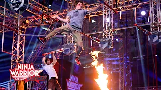 Kim Marschner überrascht Phillip Hans an den Sprungfedern! | Ninja Warrior Germany Allstars 2021