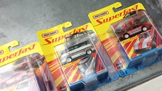 Matchbox Superfast 2019 Nissan,Datsun,VW Bus,Ford Sedan (Real Rider) Anokes unboxing