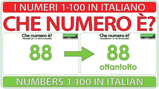 Learn Italian numbers 1-100 PRACTICE - What number is it?