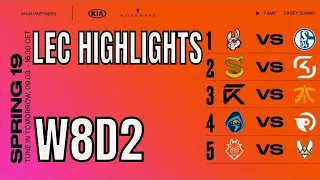 LEC Highlights ALL GAMES Week 8 Day 2 Spring 2019 League of Legends European Championship