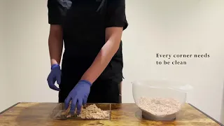 Mycelium brick making process