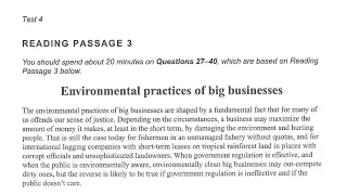 Environmental Practices of Big Businesses | IELTS 15 Reading Answers with Explanation