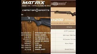 CAMSTAR SPORTS vs PRECIHOLE SPORTS Air Rifle Matrix Vs Nx200 Athena Hercules vs  VX100 Spartan