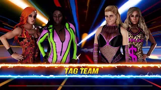 WWE 2K18 FastLane Naomi & Becky Lynch vs Natalya & Carmella