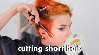 Cutting my mullet into a pixie