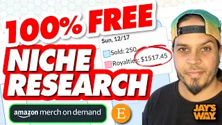 FREE & EASY Niche Research (and Design) For Amazon Merch & Etsy!