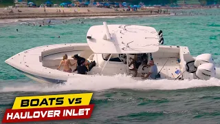 THIS ONE WAS A CLOSE CALL AT HAULOVER! | Boats vs Haulover Inlet