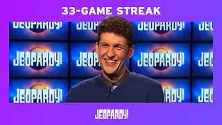 Matt Amodio Wins His 33rd Game | JEOPARDY!