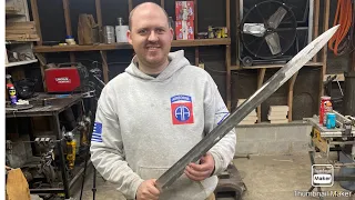 Forging a Damascus viking sword with an old army buddy: part one