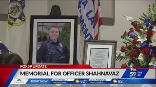 Remembering Officer Noah Shahnavaz at a visitation in Fishers