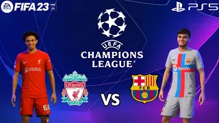 FIFA 23 [PS5] Liverpool VS Barcelona – UEFA Champions League – Anfield Stadium – Full Match.