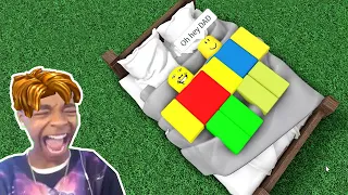 Roblox BUILD A BOAT Funny Moments Trolling (:WEIRD STRICT DAD)