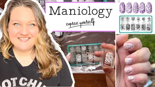 Floral Nails Tutorial For Spring! Nail Stamping Plates From MANIOLOGY 🌸 Coupon Code