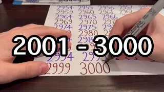 Writing Counting 2001 - 3000