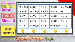 📚 বাংলা ব্যঞ্জনবর্ণের ইংরেজি প্রতিবর্ণ | Level-1 Class-4 | Basic To Advanced English Course