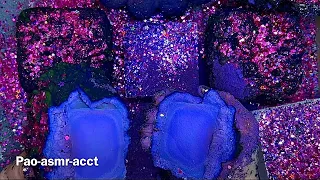 Purple Pao-sted gym chalk blocks, fresh blocks, & a crusty reform w/glitter 💜✨💜| ASMR | Satisfying