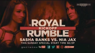 WWE Royal Rumble 2017 (Kickoff): Sasha Banks vs Nia Jax Official Match Card