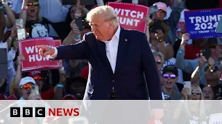 Thousands turn out for Donald Trump Texas rally - BBC News