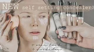 *new* MAKE UP FOR EVER HD CONCEALER *REVIEW and SWATCHES. Is it SELF SETTING?* // @ImMalloryBrooke